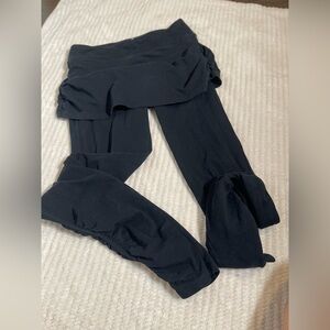 Athleta Got Legs 2 in 1 Skirt Full Length Leggings Ruched Stretch Sz M Tall